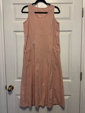 Sleeveless Pink Pocket Dress